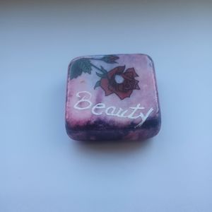 Rose Beauty Painted Art Rock Stone Paperweight
